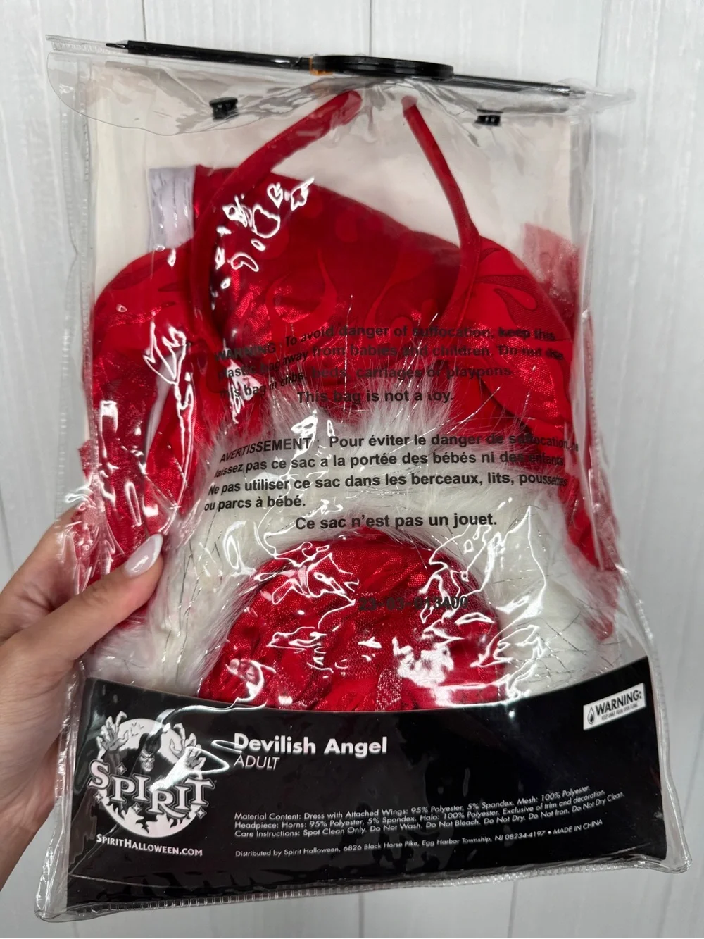 Spirit Halloween Adult Devilish Angel Costume with Wings - Picture 3 of 10